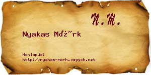 Nyakas Márk névjegykártya