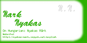 mark nyakas business card