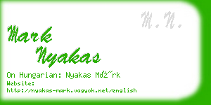 mark nyakas business card